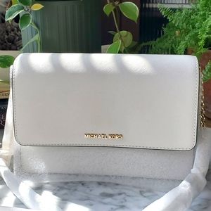 NWT Michael Kors Daniela Leather Crossbody - Optic White
